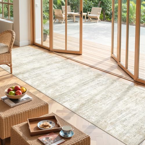 2x12 Runner Rug Non Slip,Washable Hallway Runner Rug,Brown