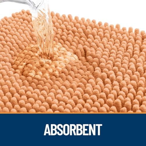 OLANLY Dog Door Mat for Muddy Paws 54x32, Super Absorbent Chenille Mud Mat