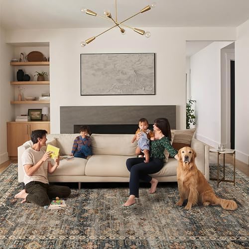 Ruaruarug Washable Area Rug 8×10 for Living Room, Ultra Soft, Camel