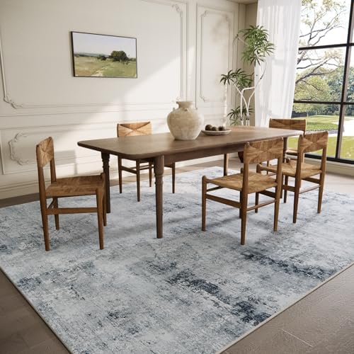 5x7 Area Rugs for Living Room: Washable Bedroom Rug Non Slip Large Carpet