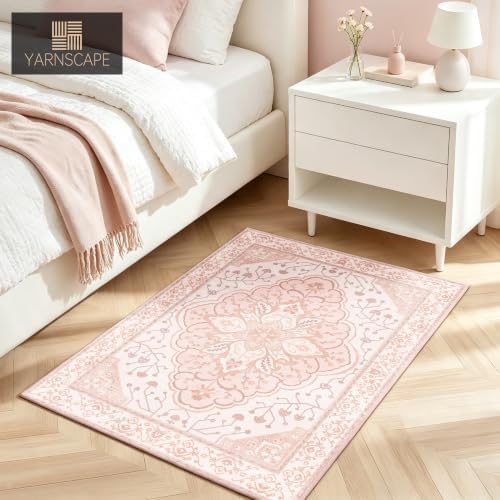 YARNSCAPE 2' x 3' Machine Washable Area Rug, Non-Slip Low-Pile Carpet