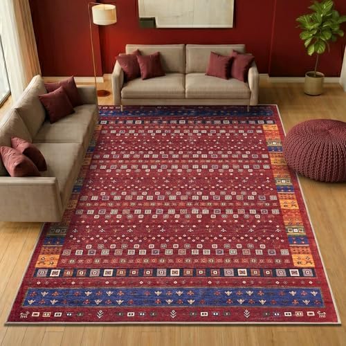 Keen Home Design Vintage Washable Area Rug, Non-Slip Low Pile, 6x9