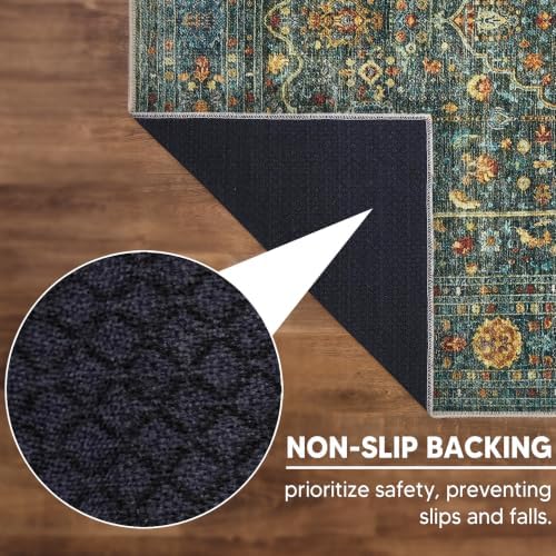 Keen Home Design Vintage Washable Area Rug, Non-Slip Low Pile, 8x10