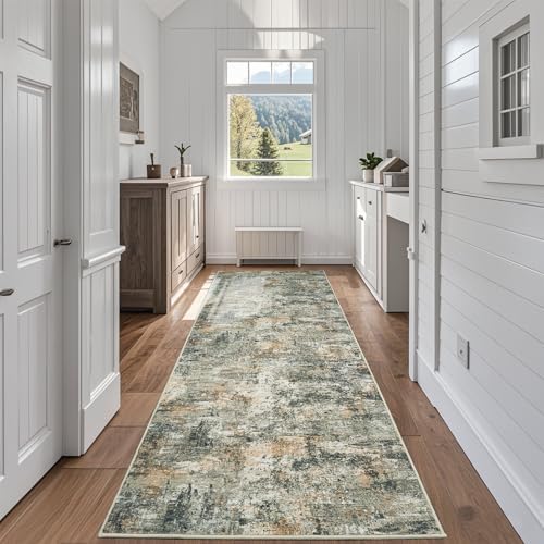 Runner Rugs for Hallways Kitchen 2.6x8 Non Slip Washable Multi Color
