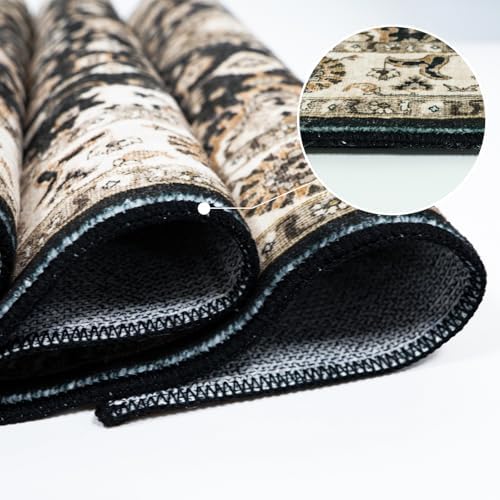 Washable Hallway Runner Rug 3x8: Non Slip Runner Rugs with Rubber Backing