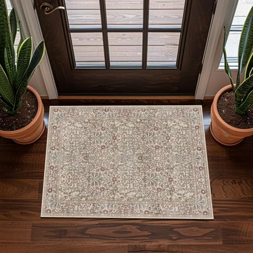 2x3 Area Rug Washable Entry Rug Soft Carpet (Moss)