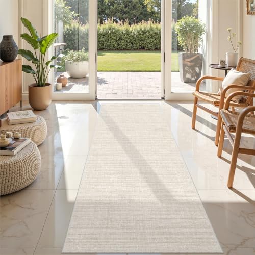 2x8 Runner Rug Non Slip,Washable Hallway Runner Rug,Beige