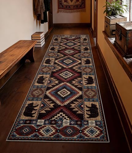 YIHOUSE Washable Western Cabin Runner Rug 2'8''x8 Hallway