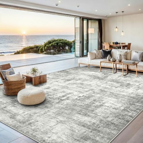 9x12 Area Rugs Washable Modern Abstract Living Room Bedroom Rug