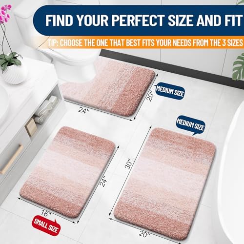 OLANLY Bathroom Runner Rug 44x20, Extra Soft Absorbent Microfiber Bath Rugs