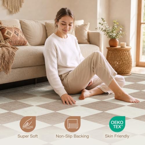 cotiled Boho 10x12 Area Rug for Living Room: Large Moroccan Washable Rug