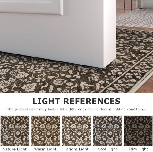 Washable Vintage 2x6 Runner Rug Non Slip Runners for Hallway