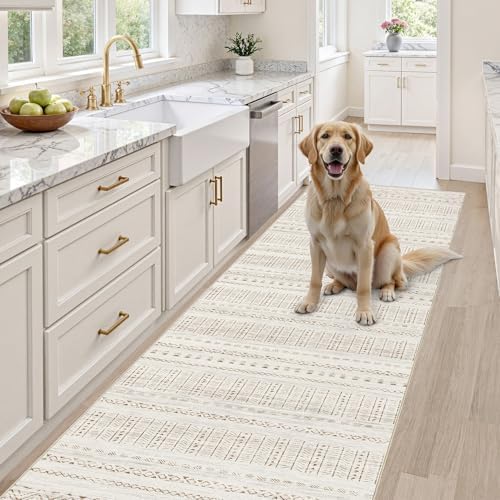 cotiled Hallway 2.6x8 Runner Rugs Washable Boho Moroccan Soft Rug