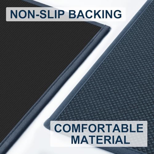 LEKEEPGO Door Mat 24"x36", Non Slip Door Mat Indoor Entrance, Cyan Blue
