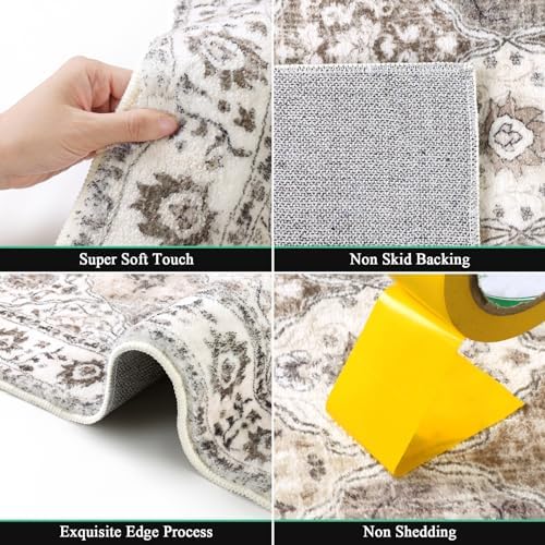 HEBE Indoor Door Mat 2'x3', Washable Welcome Mat for Front Door Entrance