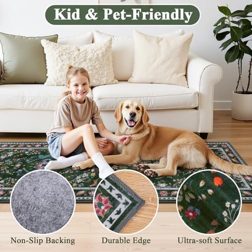 HEBE Hallway Runner Rug 2'x6', Washable Non Slip Kitchen Rug Runner