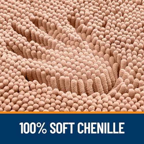 OLANLY Bathroom Runner Rugs 47x20, Extra Soft Absorbent Chenille Bath Rugs