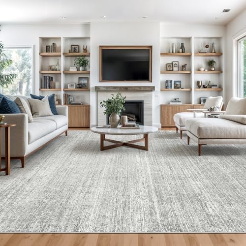 Valenrug 5x8 Area Rug Non Slip, Large Washable Rugs for Living Room, Grey