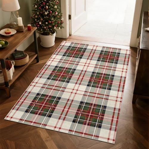 Christmas 3x5 Entry Rug Washable Indoor Outdoor Mats for Front Door