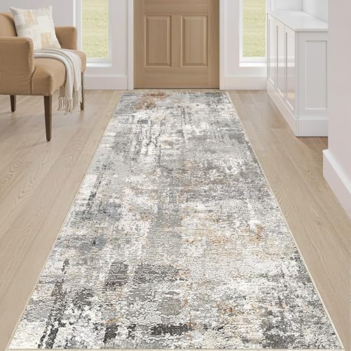 LOONGRUG Runner Rug 2x6 Washable Non-Slip Kitchen Neutral Modern Rug