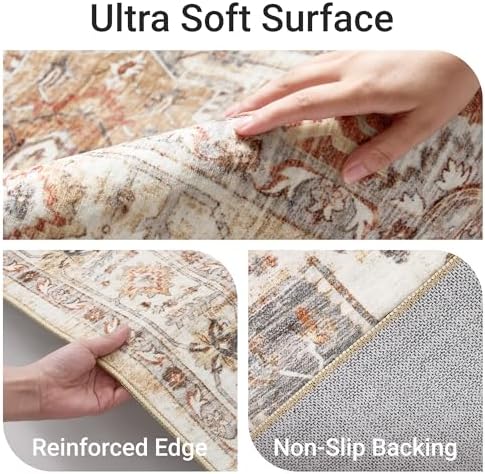 befbee 2'6"x12' Runner Rug for Hallway Washable Non Slip Kitchen Rug