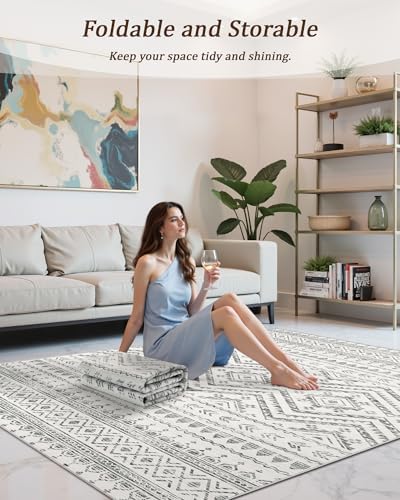 Miukiki 3x10 Runner Rug Washable Non Slip Runner Rug for Hallway Grey