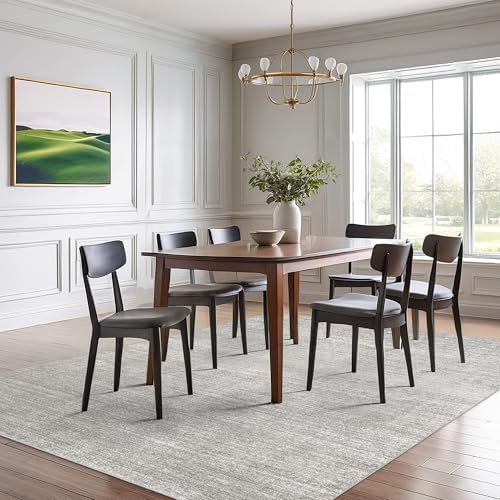 Valenrug 7x9 Area Rug Non Slip, Washable Area Rugs for Living Room, Grey