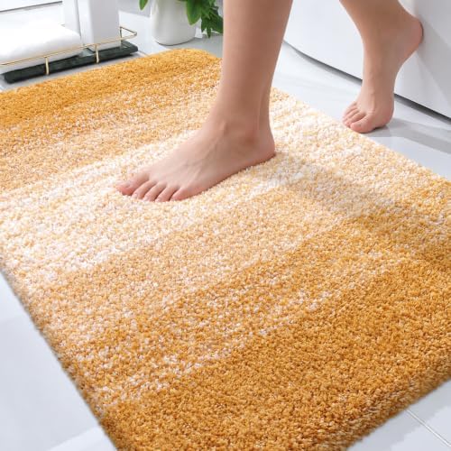OLANLY Bathroom Rugs Mat 34x21, Extra Soft Absorbent Microfiber Bath Rugs