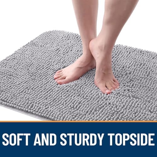 OLANLY Dog Door Mat for Muddy Paws 54x32, Super Absorbent Chenille Mud Mat