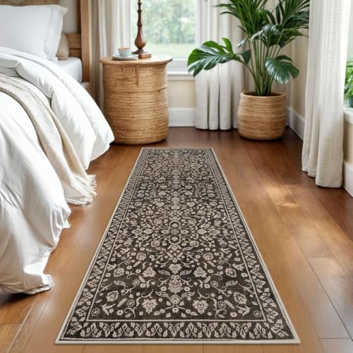 Washable Vintage 2x6 Runner Rug Non Slip Runners for Hallway