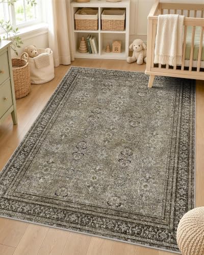 OLANLY 3x4 Washable Accent Rug, Soft Non Slip Carpet for Entryway Bedside