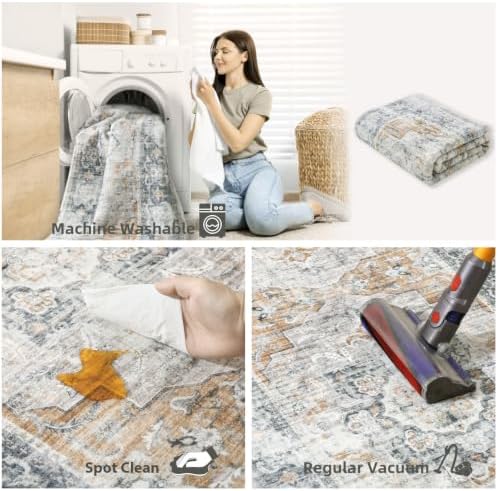 Washable Kitchen Rug Non Slip: 2'x 10' Long Floor Carpet Hallway Runner Rug