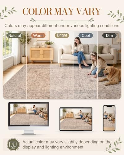 OLANLY 2'6"x14' Washable Runner Rug, Non Slip Carpet for Hallway Kitchen