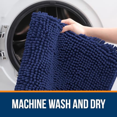 OLANLY Bathroom Rugs 34x21, Extra Soft Absorbent Chenille Bath Rugs