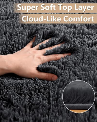 Smiry Area Rugs for Living Room Bedroom 5x7 ft, Fluffy Washable Carpet