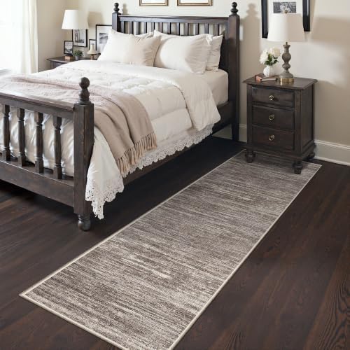 2x8 Runner Rug Non Slip,Washable Hallway Runner Rug,Brown