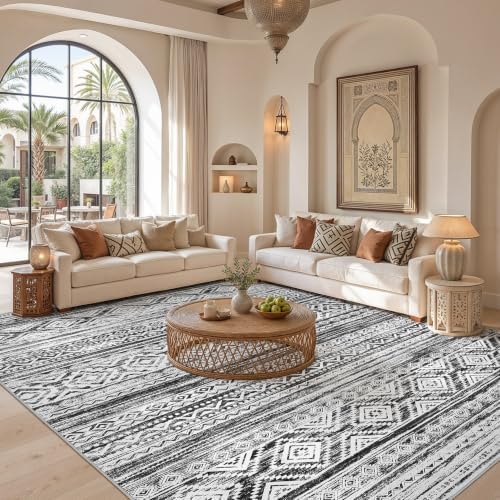cotiled Boho 5x8 Area Rugs for Living Room: Soft Moroccan Washable Rug