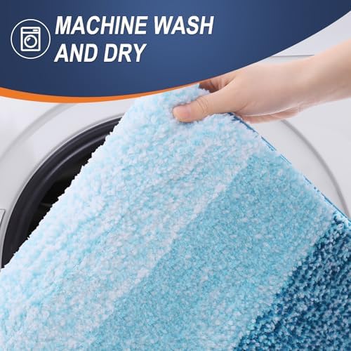 OLANLY Bathroom Runner Rug 54x24, Extra Soft Absorbent Microfiber Bath Rugs