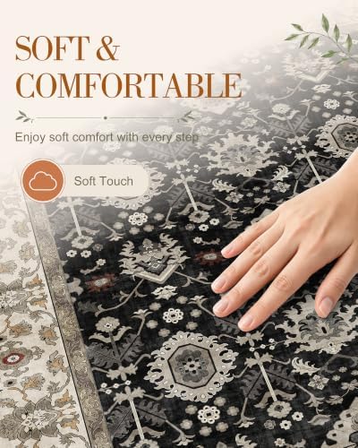 OLANLY 2x6 Washable Runner Rug, Soft Non Slip Carpet for Hallway Kitchen