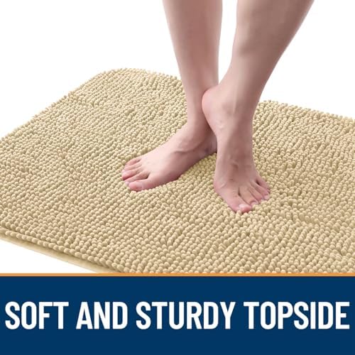 OLANLY Dog Door Mat for Muddy Paws 35x24, Super Absorbent Chenille Mud Mat