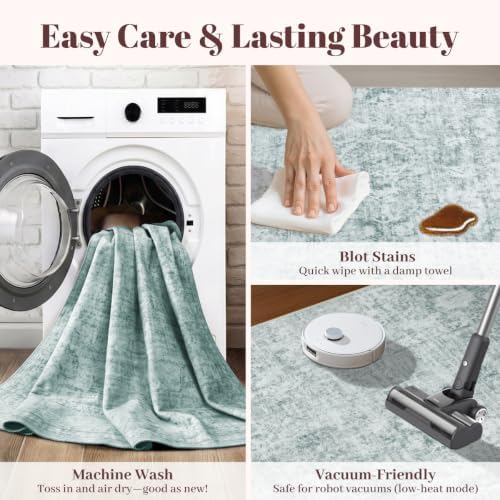Homemate Washable Rug 10x14 Area Rugs - Vintage Rugs for Living Room