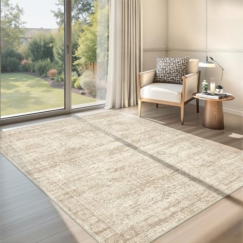 3x5 Rug for Entryway,Washable Area Rug,Beige