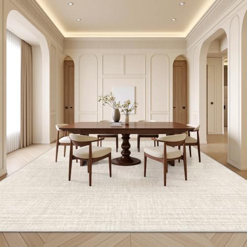 8x10 Area Rugs for Living Room,Large Washable Rug,Beige