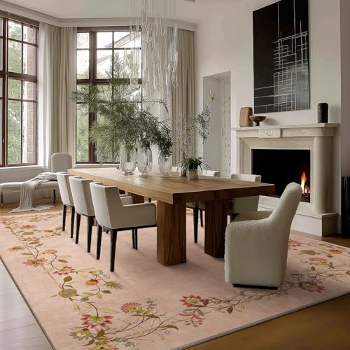 8x10 Area Rugs for Living Room: Washable Bedroom Rug Non Slip Large Carpet