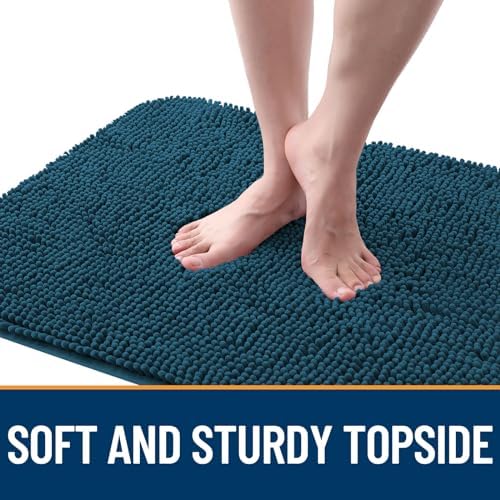 OLANLY Dog Door Mat for Muddy Paws 50x30, Super Absorbent Chenille Mud Mat