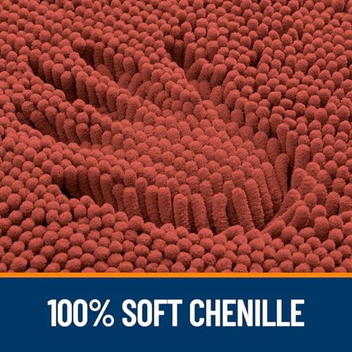 OLANLY Large Bathroom Rugs 59x35, Extra Soft Absorbent Chenille Bath Rugs