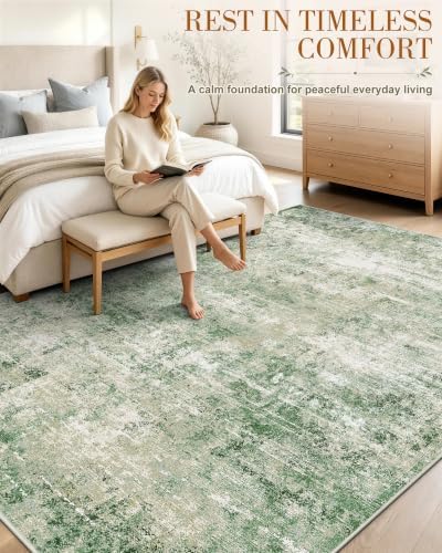 OLANLY 5x7 Washable Area Rug, Soft Non Slip Carpet for Bedroom Living Room