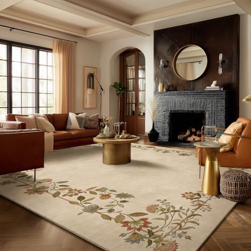 10x12 Area Rug Living Room: Washable Bedroom Rug Non Slip Soft Large Carpet