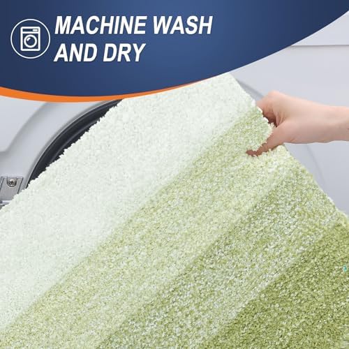 OLANLY Bathroom Runner Rug 47x20, Extra Soft Absorbent Microfiber Bath Rugs