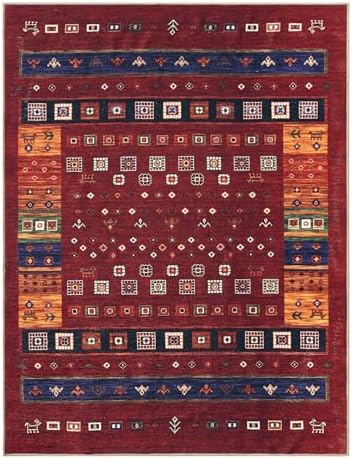 Keen Home Design Vintage Washable Entryway Rug, Non-Slip Low Pile, 3x5